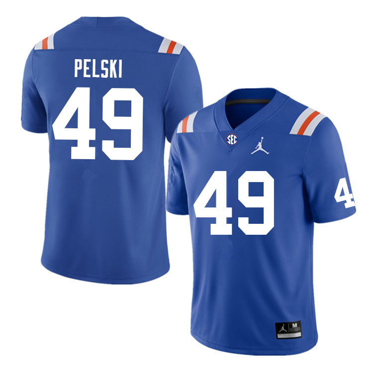 Men #49 Preston Pelski Florida Gators College Football Jerseys Sale-Throwback